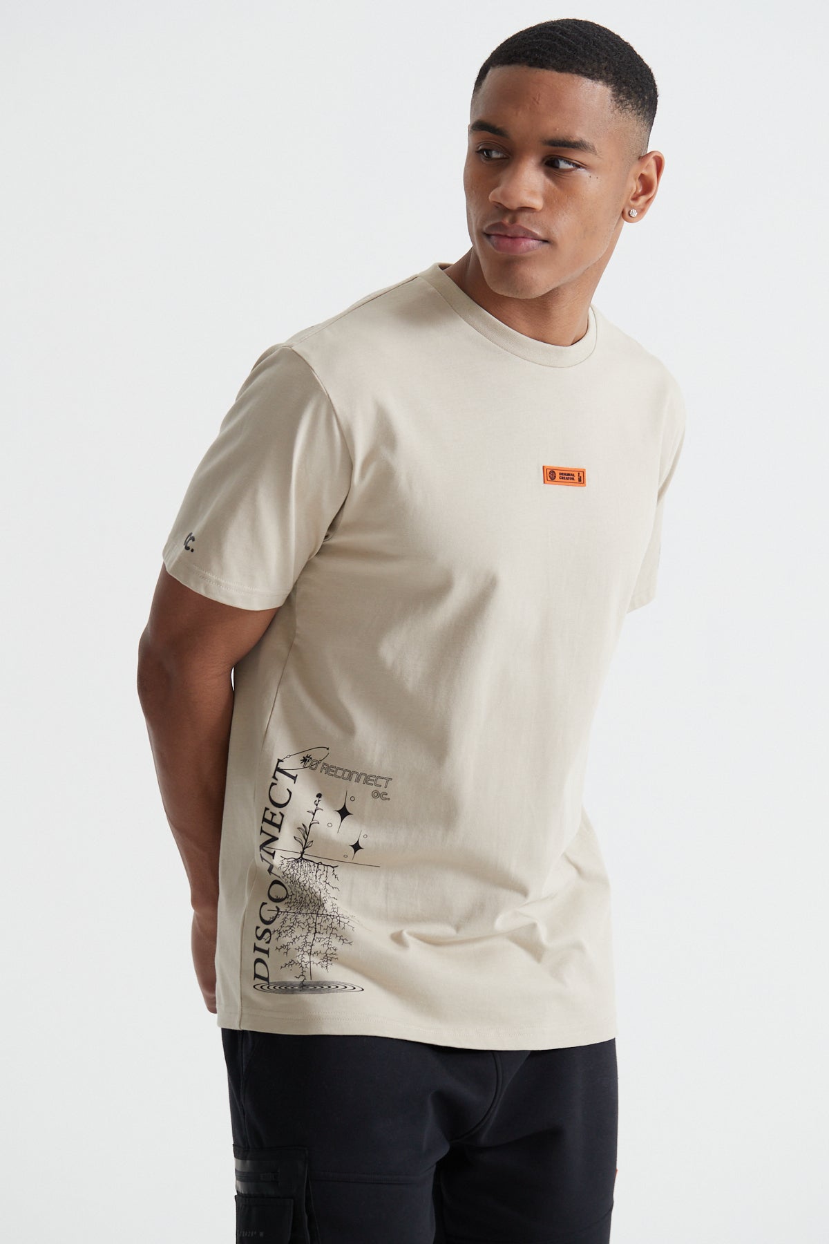 Disconnect to Reconnect T-shirt - Sand Stone
