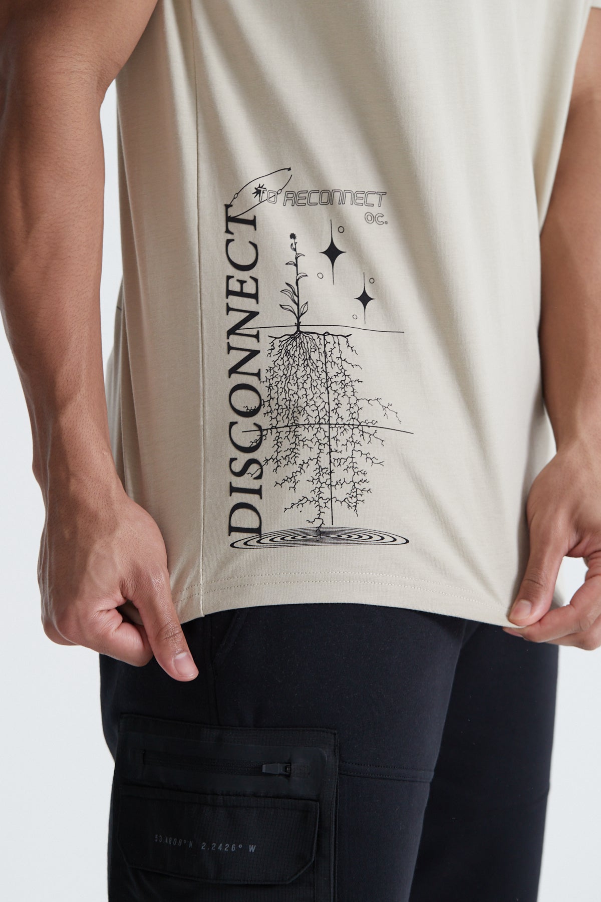 Disconnect to Reconnect T-shirt - Sand Stone