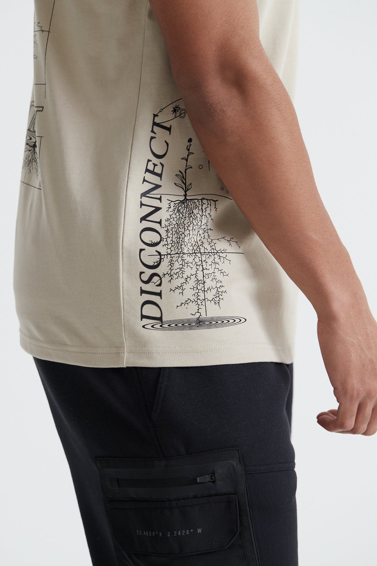 Disconnect to Reconnect T-shirt - Sand Stone