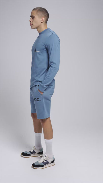OC. Long Sleeve T-Shirt - Cerulean Blue