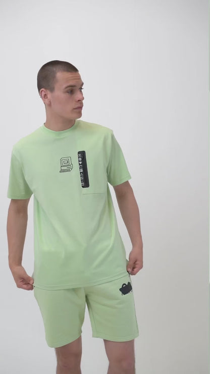 Computer Zip T-Shirt - Peppermint Green