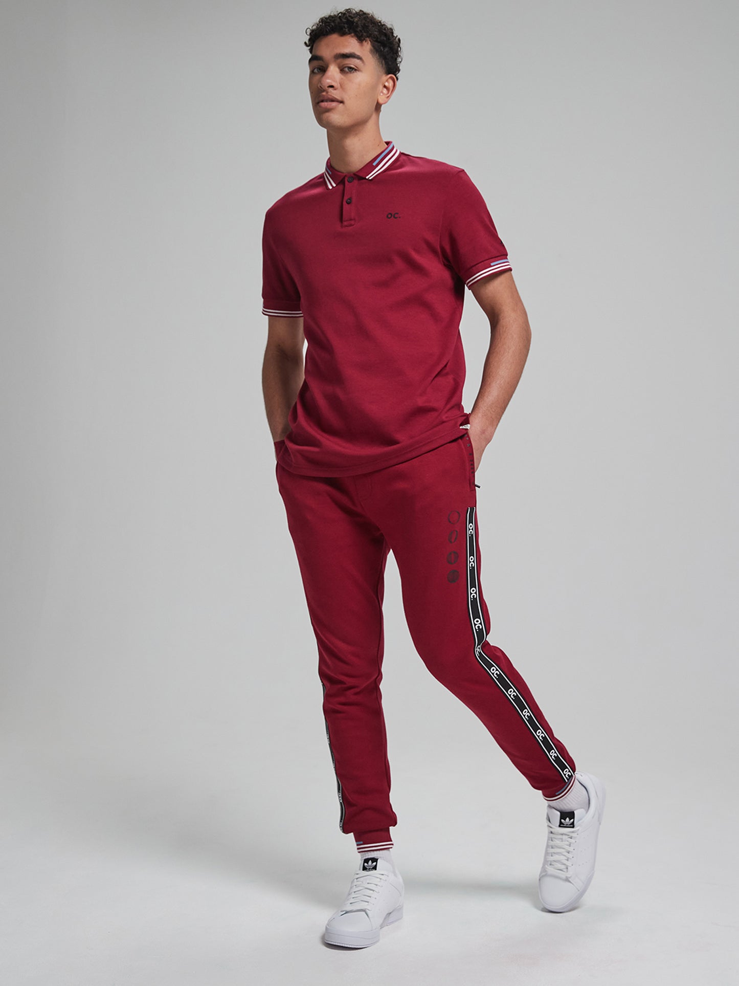 Track Polo Shirt - Cranberry Red