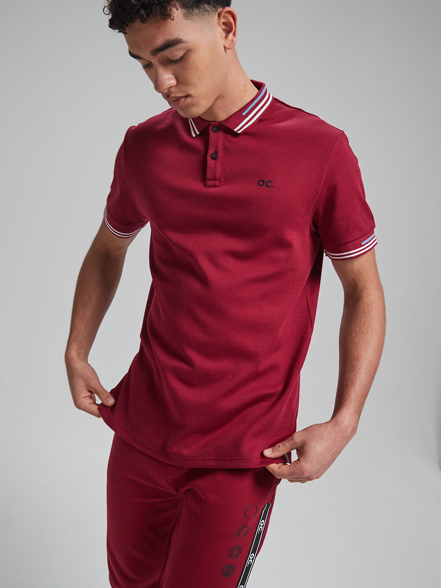 Track Polo Shirt - Cranberry Red