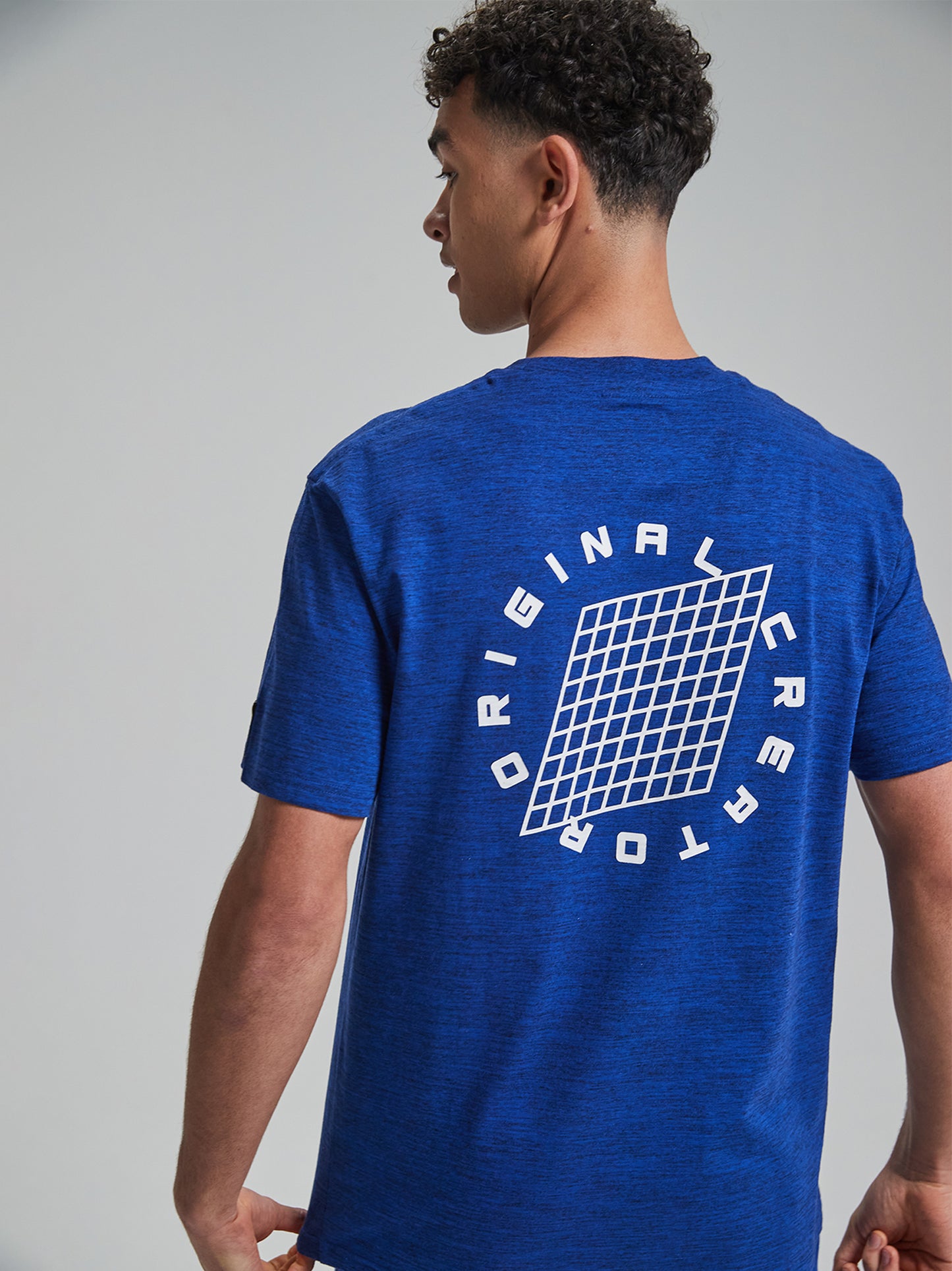 Track Grid T-Shirt - Olympic Blue