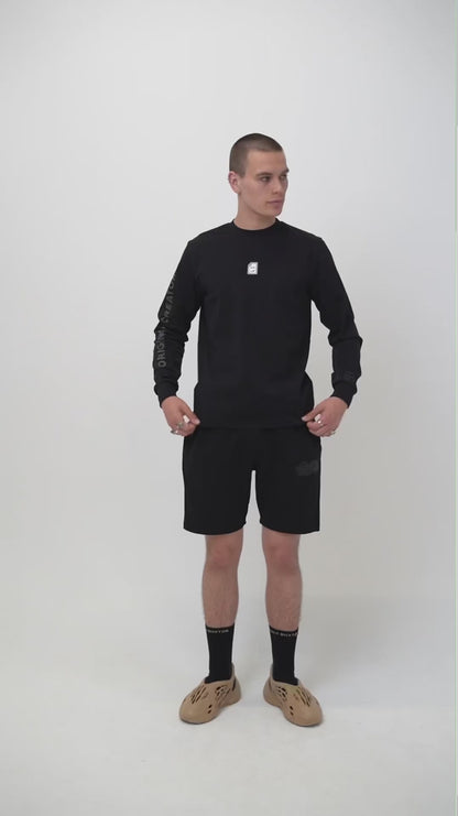 Smiley_404 Long Sleeve T-Shirt - Jet Black