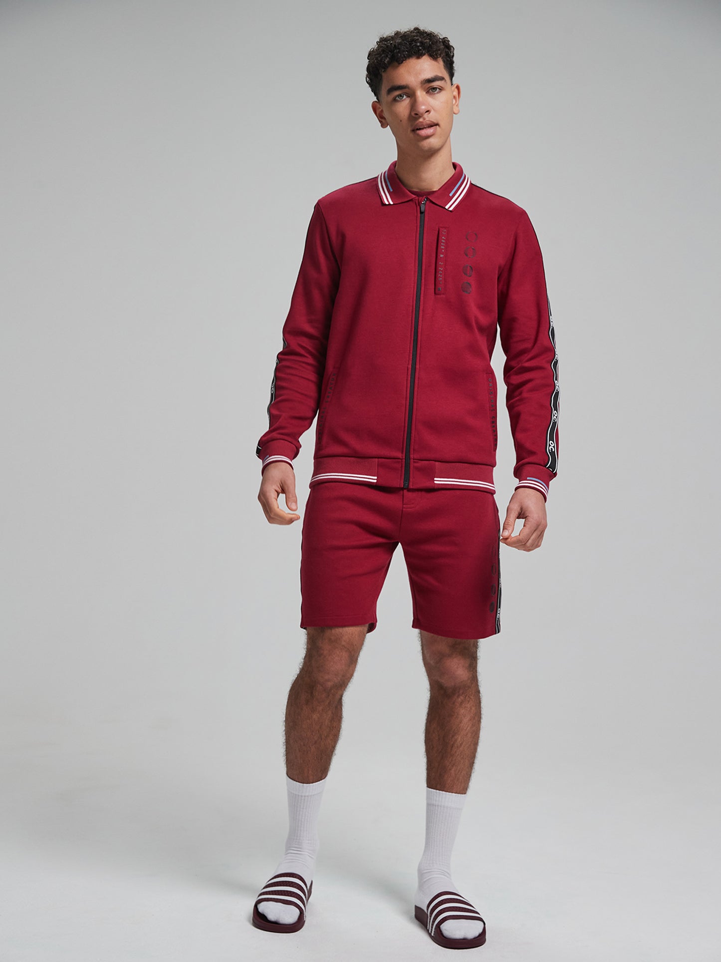 Track Zip Jacket - Cranberry Red