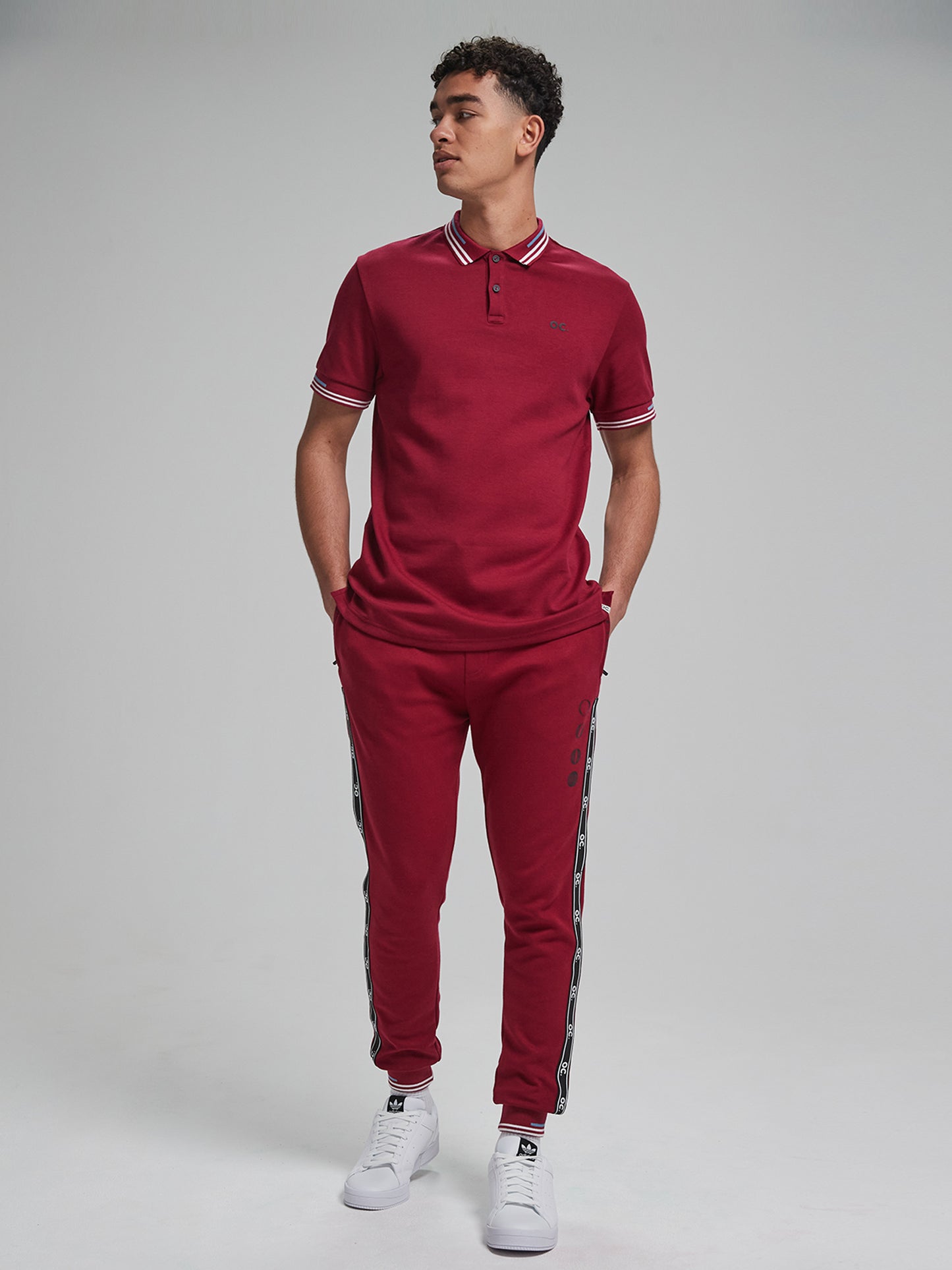 Track Polo Shirt - Cranberry Red