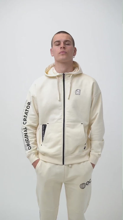 Error_404 Zip Hoodie - Off White