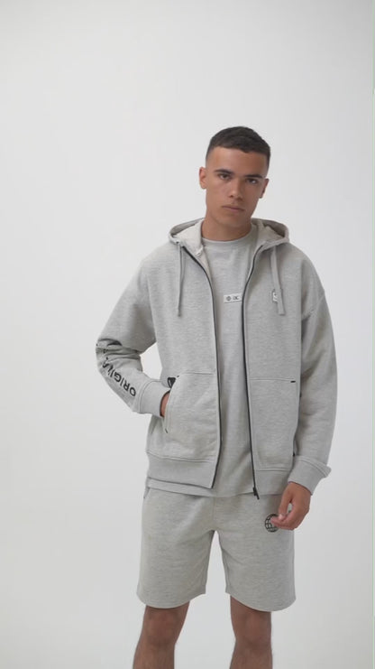 Error_404 Zip Hoodie - Granite Grey