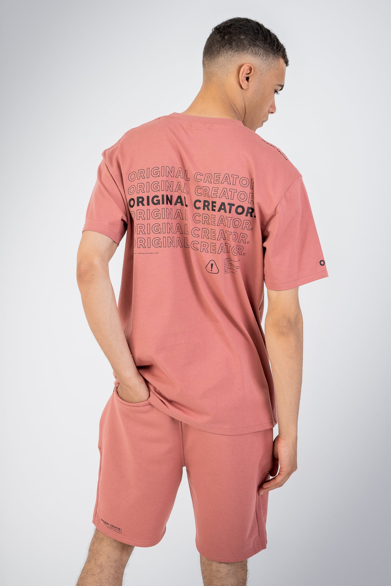 Loading Glitch T-Shirt - Dusky Pink