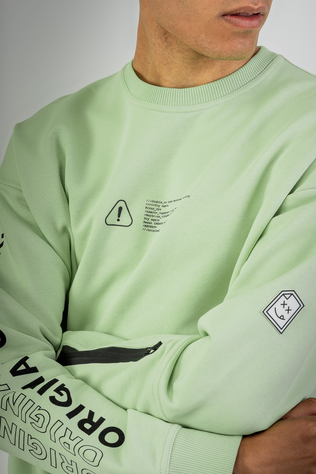 Error_404 Sweatshirt - Peppermint Green