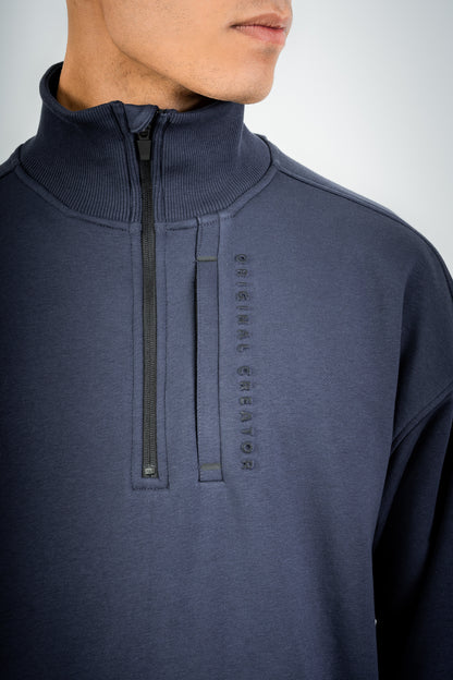 Error_404 Half Zip - Midnight Blue