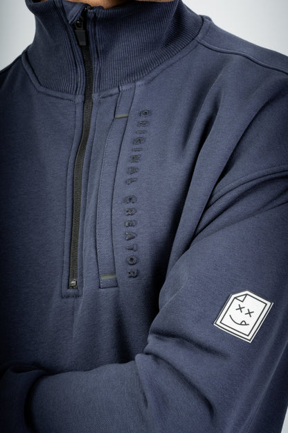 Error_404 Half Zip - Midnight Blue