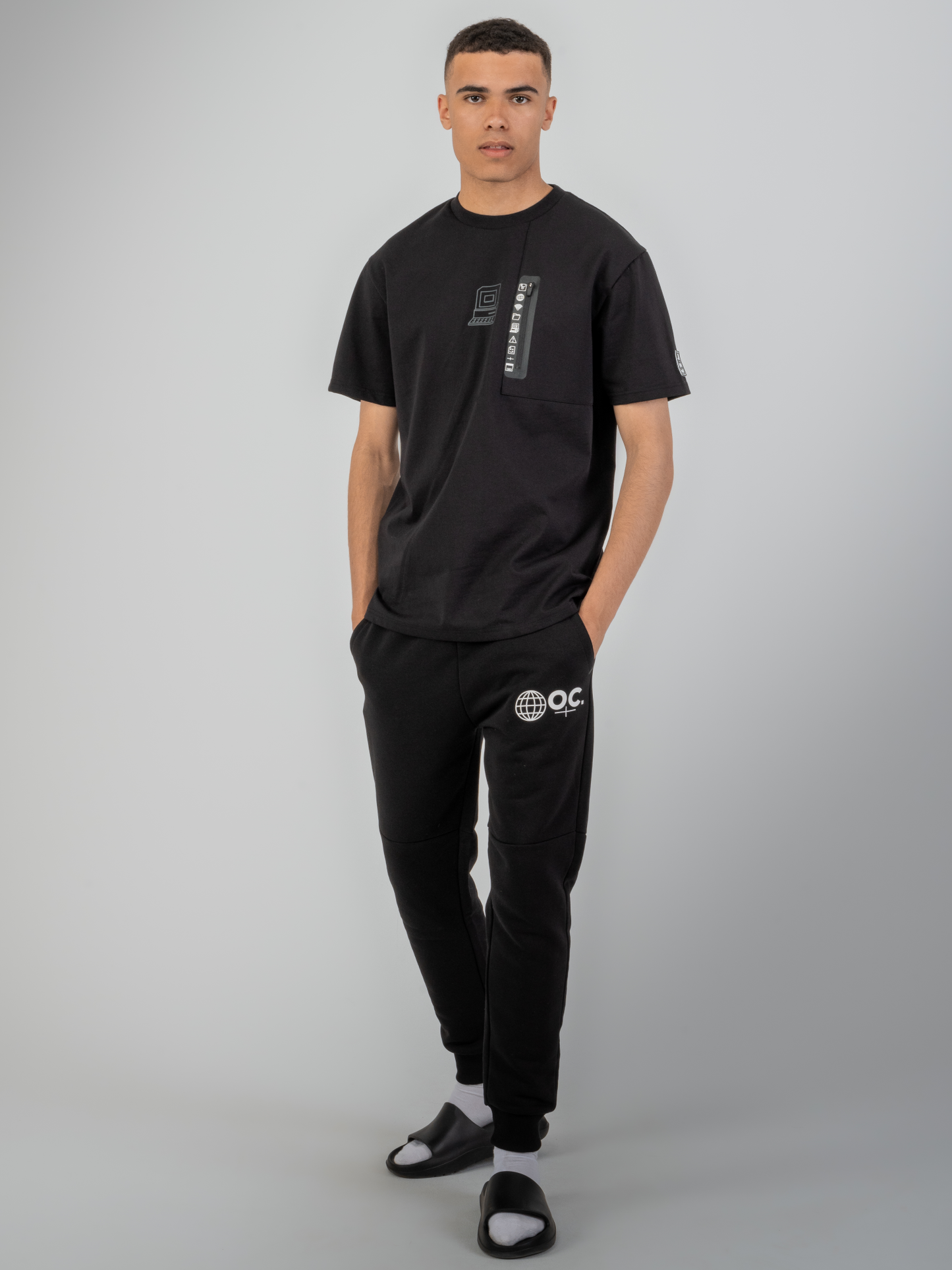 Computer Zip T-Shirt - Jet Black