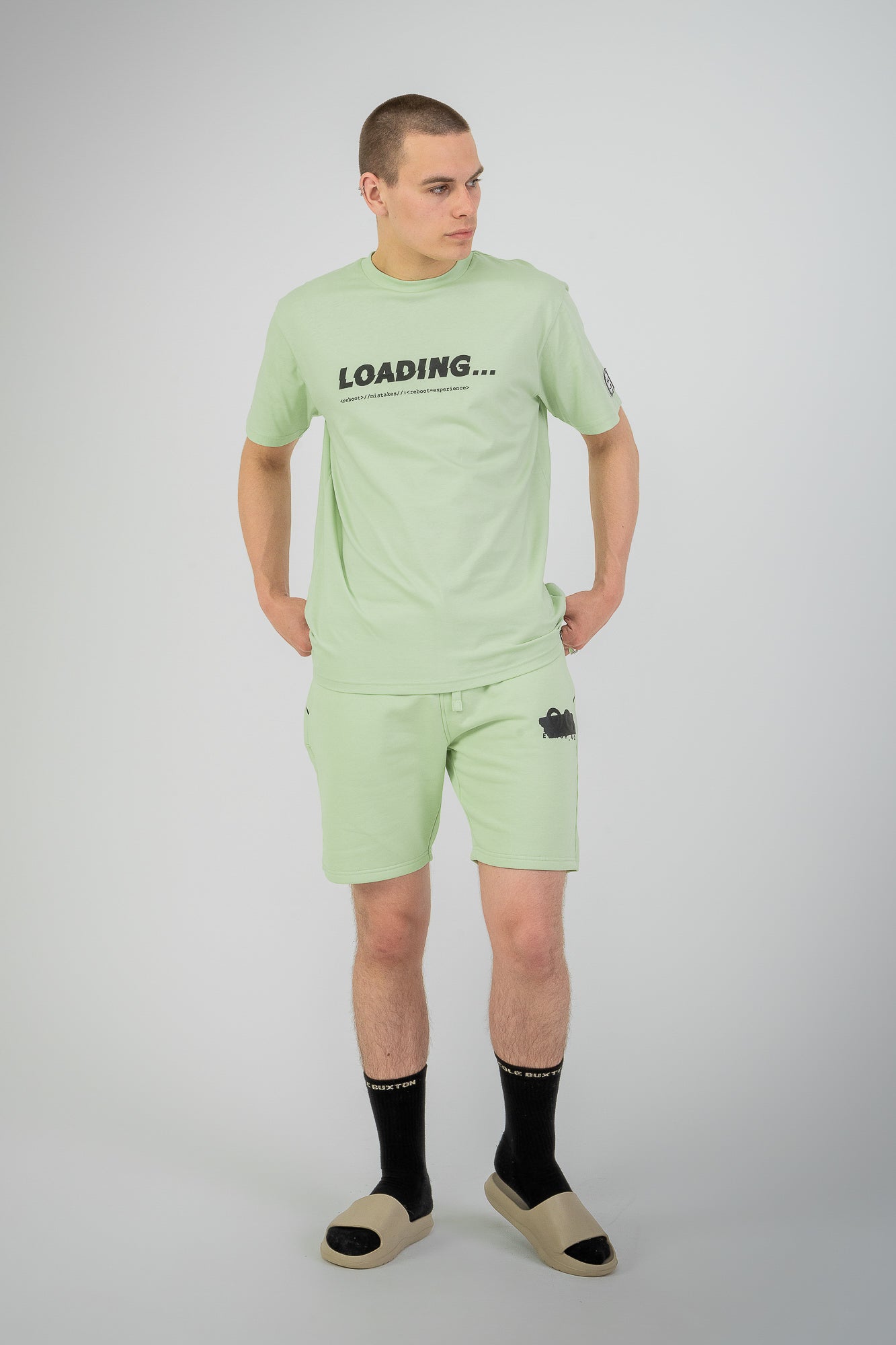 Loading Glitch T-Shirt - Peppermint Green