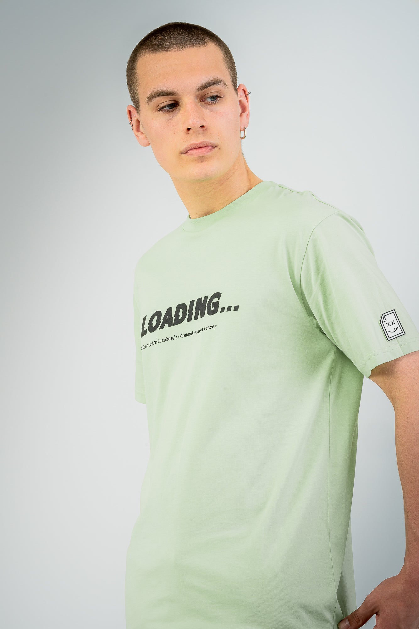 Loading Glitch T-Shirt - Peppermint Green
