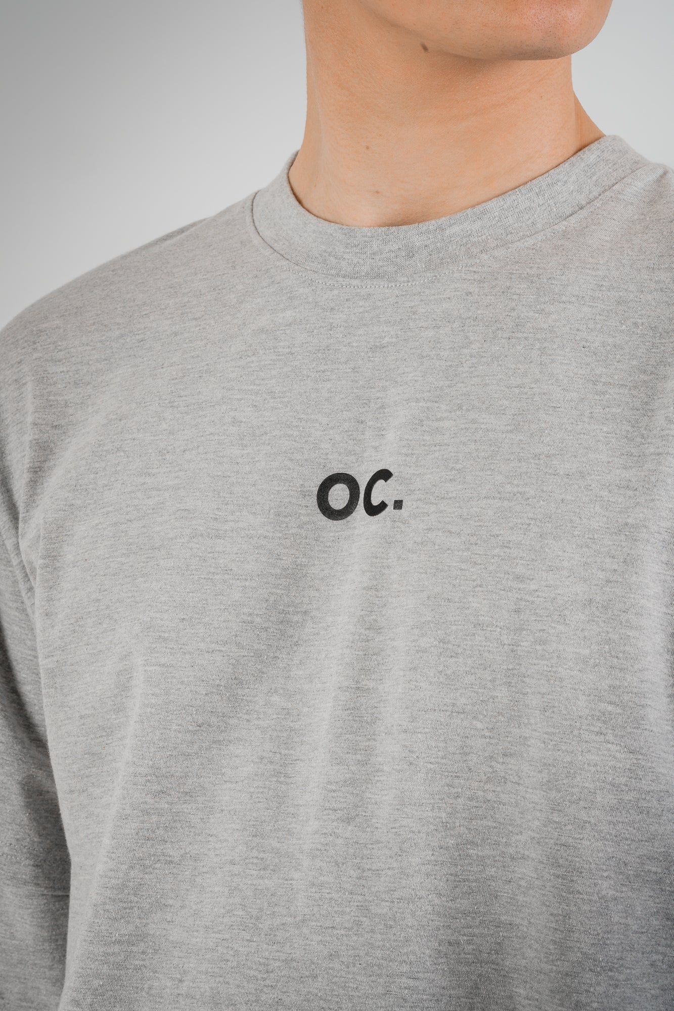 OC. Layered Sleeve T-Shirt - Granite Grey