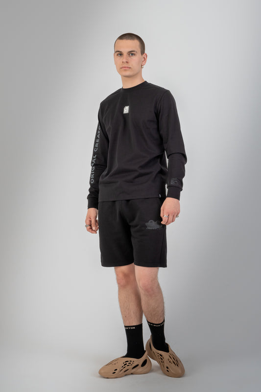 Smiley_404 Long Sleeve T-Shirt - Jet Black