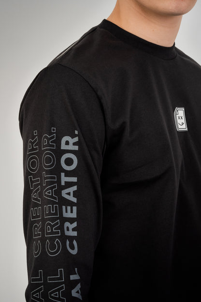 Smiley_404 Long Sleeve T-Shirt - Jet Black