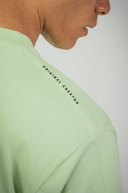 Error Circuit Layered Sleeve T-Shirt - Peppermint Green