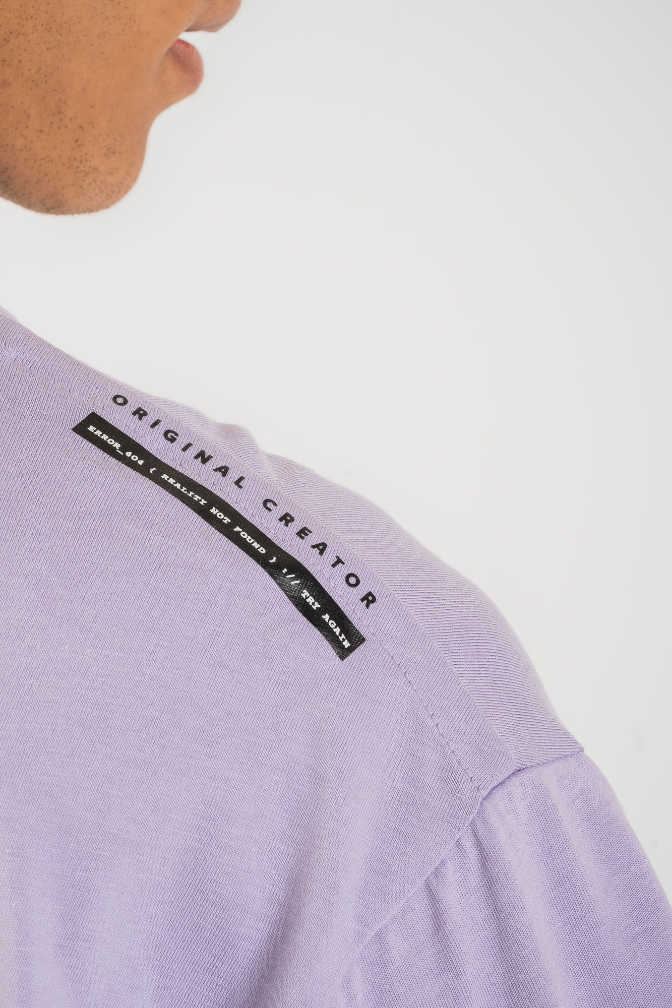 Error Circuit Layered Sleeve T-Shirt - Faded Lilac
