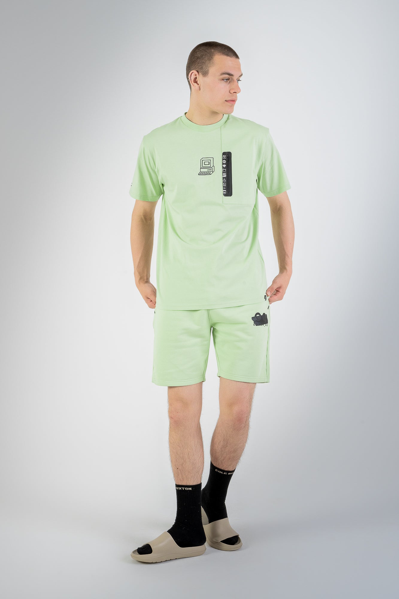 Computer Zip T-Shirt - Peppermint Green