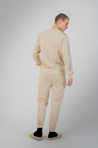 Smiley_404 Long Sleeve T-Shirt - Sand Stone