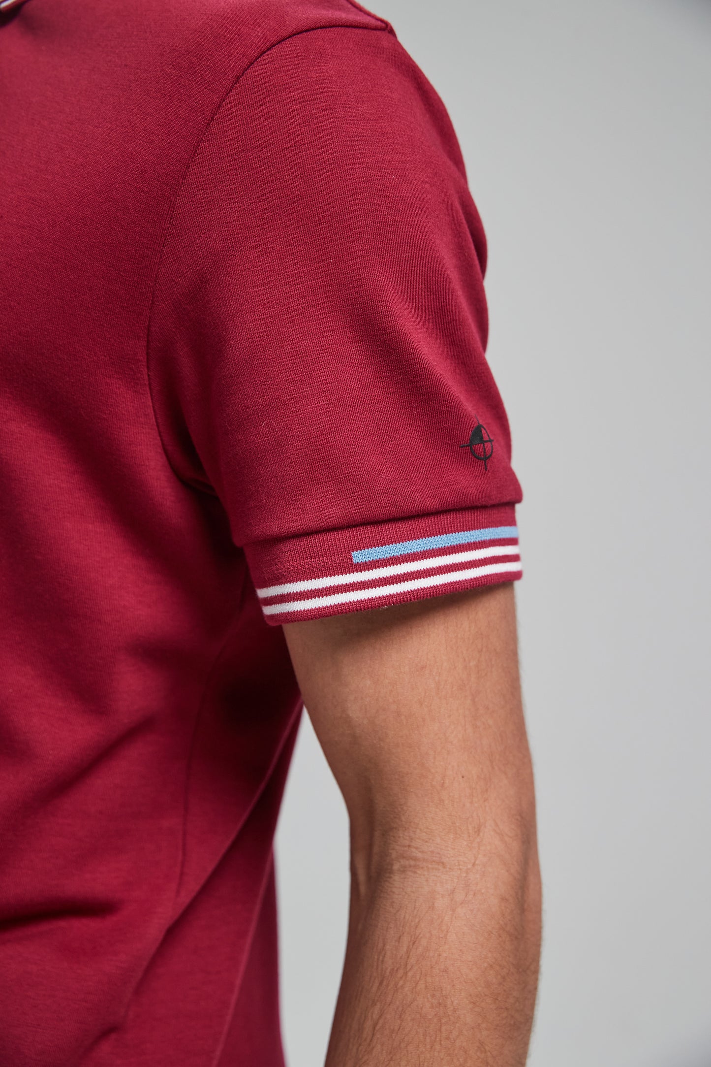 Track Polo Shirt - Cranberry Red