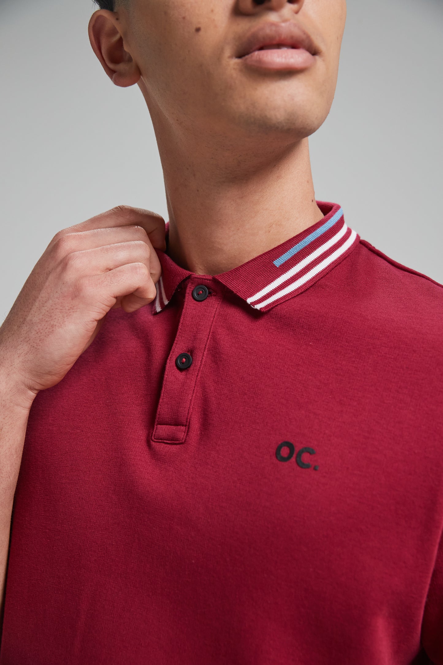 Track Polo Shirt - Cranberry Red