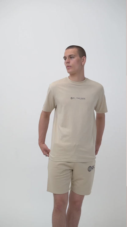 Globe T-Shirt - Sand Stone